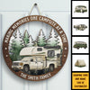 Welcome To Our Campsite, The Best Memories Are Made Camping - Personalized Door Sign
