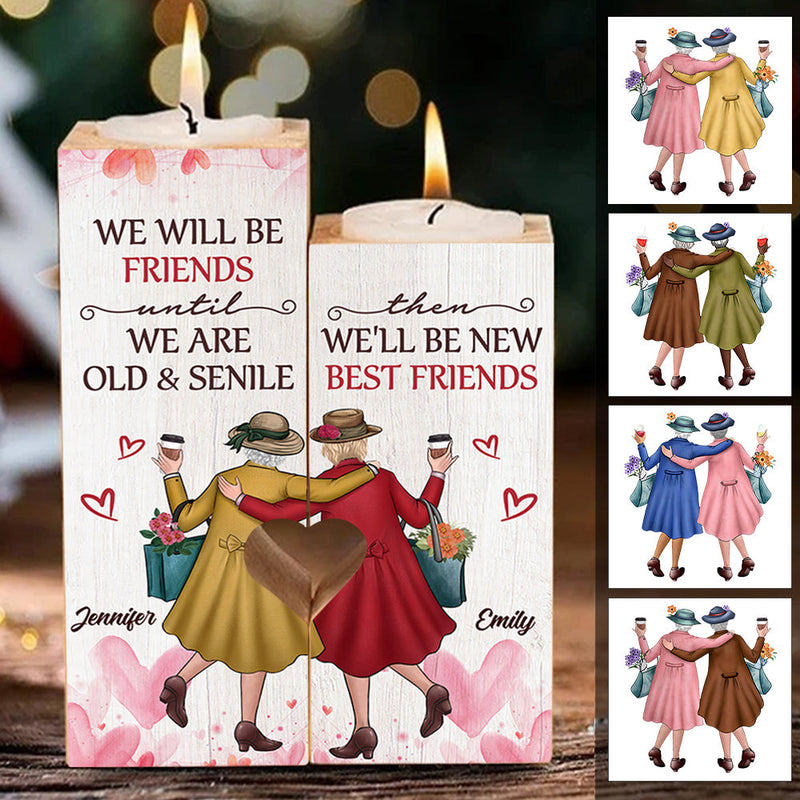Custom Name Funny Best Friend Gifts - Personalized Color Candle Holder
