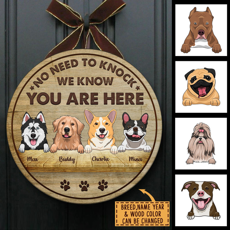 Custom Dog Breed Welcome Gifts for Dog Lovers - Personalized Wood Sign