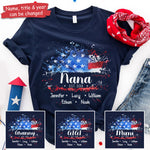 Custom Name Patriotic Gifts for Grandmas - Personalized Apparel