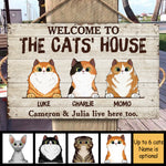 Custom Name Cat House Decor - Personalized Rectangle Sign