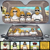 Happy Family Trip - Personalized Auto Sunshade - Gift For Couples, Husband Wife