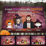 Custom Name Halloween Witch Family Gifts - Personalized Doormat