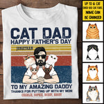 Custom Name Father's Day Gifts for Cat Dads - Personalized Apparel