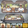 Road Trip Together With Dogs - Personalized Auto Sunshade - Gift For Couples, Husband Wife