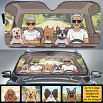 Custom Family Pet Name Car Decor - Personalized Auto Sunshade