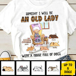 Custom Name Funny Old Lady Dog Lover Gifts - Personalized Apparel