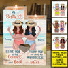 I Love You To The Ocean And Back - Personalized Candle Holder
