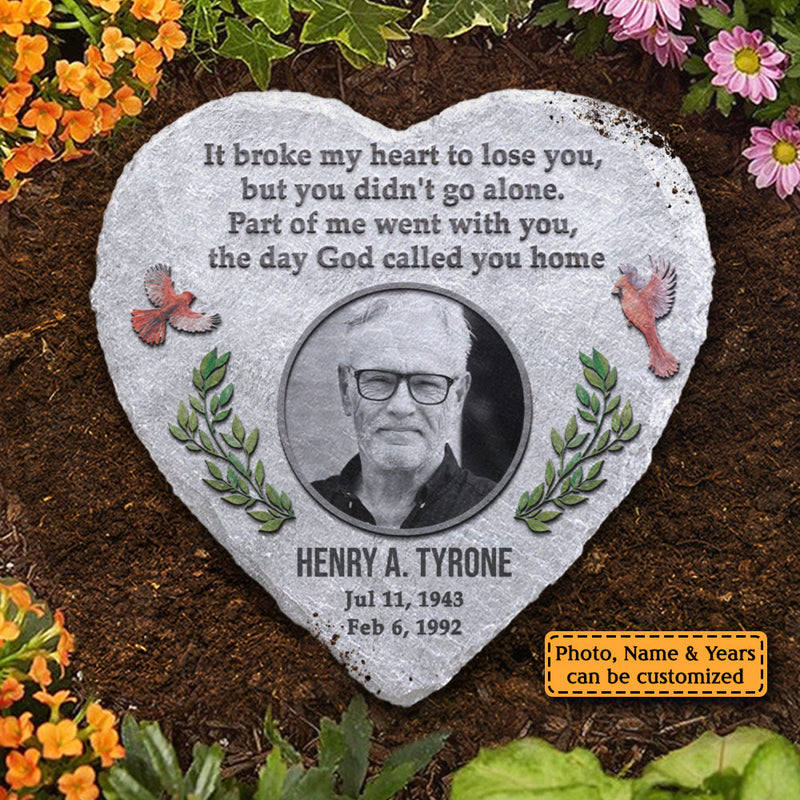 Custom Photo Memorial Garden Decor - Personalized Memorial Stone