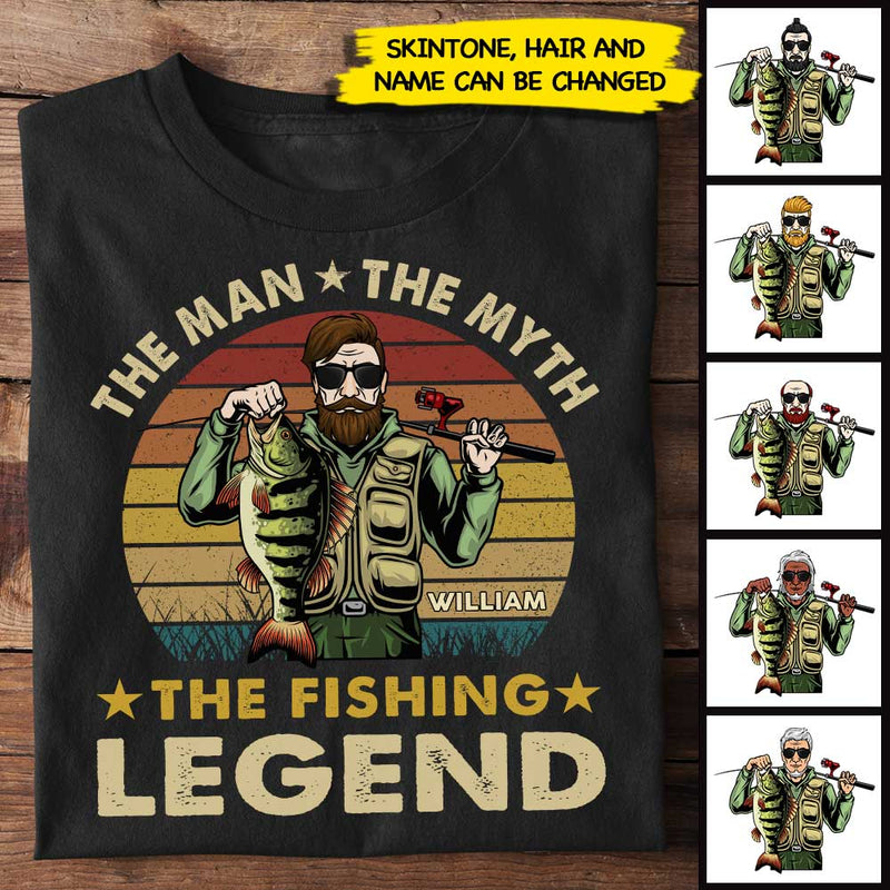 The Fishing Legend - Gift For Dad - Personalized Unisex T-Shirt