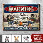 Custom Name Funny RV Camping Gifts for Couples - Personalized Metal Sign