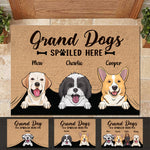 Custom Dog Name Grand Dogs Gifts for Grandparents - Personalized Doormat