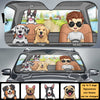 Me & My Beloved Dogs - Personalized Auto Sunshade - Gift For Pet Lovers