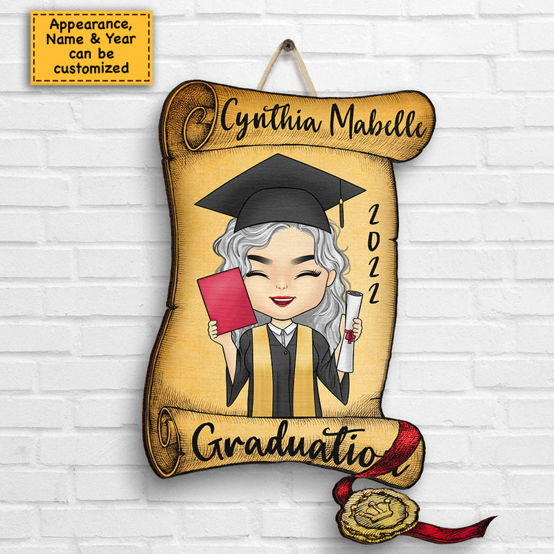 Custom Name Graduation Gifts for Women - Personalized Wood Sign