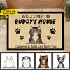 Personalized Welcome to Cat's House - Funny Personalized Cat Decorative Mat (WW)
