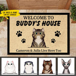 Custom Cat Lover Welcome Gifts - Personalized Doormat