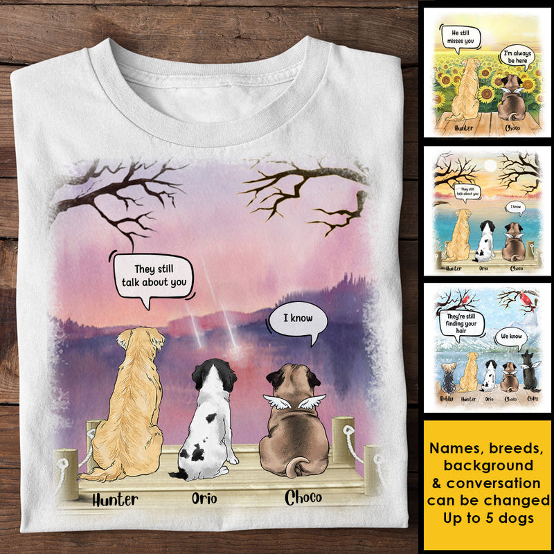 Custom Name Memorial Dog Gifts for Dog Lovers - Personalized Apparel