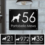 Custom Pet Address Sign for Dog Lovers - Personalized Metal Sign