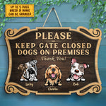 Custom Dog Name Gate Sign for Dog Owners - Personalized Wood Sign