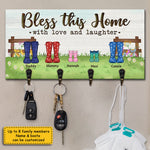 Custom Name Family Boot Design - Personalized Key Holder