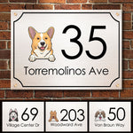 Custom Dog Address Sign Gifts for Pet Lovers - Personalized Metal Sign