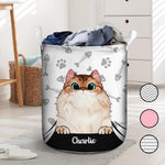 Custom Name Cat Family Gifts - Personalized Laundry Basket