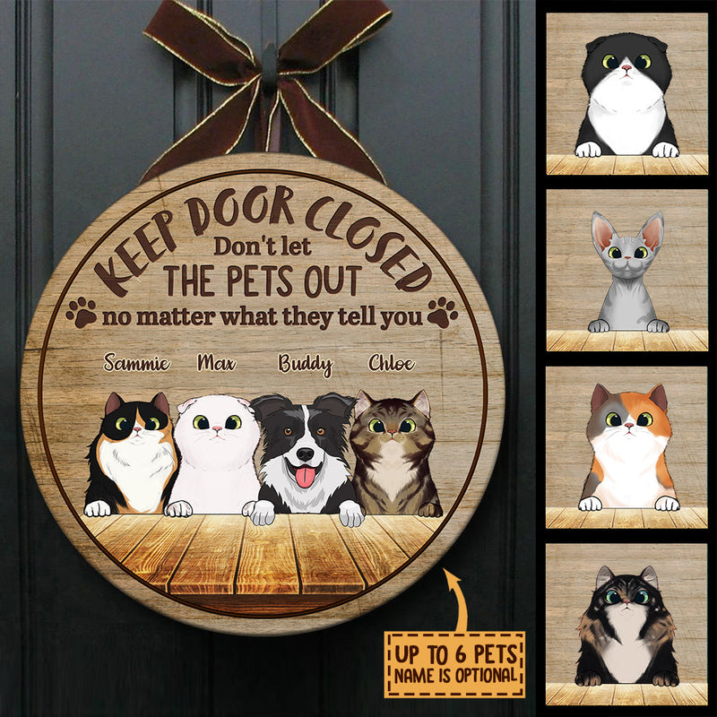 Custom Name Cat and Corgi Gifts for Pet Lovers - Personalized Wood Sign