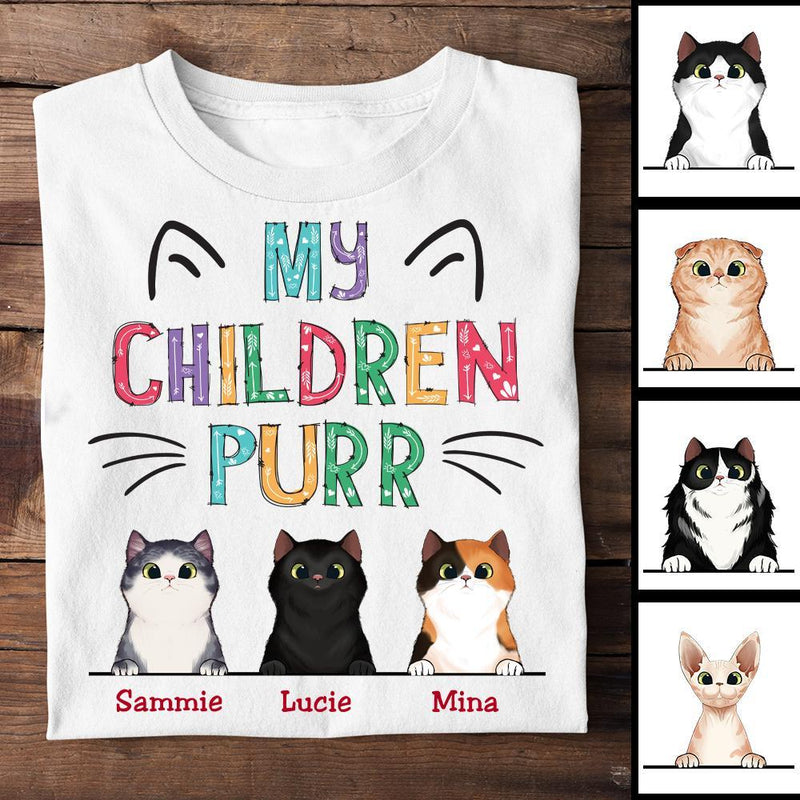 Custom Name Cat Mom Gifts for Women - Personalized Apparel