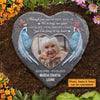 Although You Can't Be Here With Me We're Truly Not Apart - Personalized Memorial Stone, Human Grave Marker - Upload Image, Memorial Gift, Sympathy Gift