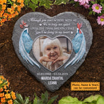 Custom Photo Angel Memorial Garden Decor - Personalized Memorial Stone