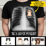 Custom Cat Name X-Ray Heart Gifts for Cat Lovers - Personalized Apparel