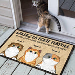 Custom Name Funny Cat Lover Decor - Personalized Doormat