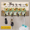 Bless This Home With Love And Laughter - Personalized Key Hanger, Key Holder - Gift For Family
