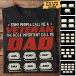 Custom Name Veteran Dad Gifts - Personalized Apparel