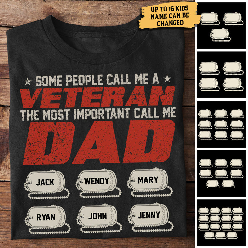 Custom Name Veteran Dad Gifts - Personalized Apparel