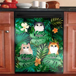 Custom Name Tropical Cat Gifts for Cat Lovers - Personalized Dishwasher Cover