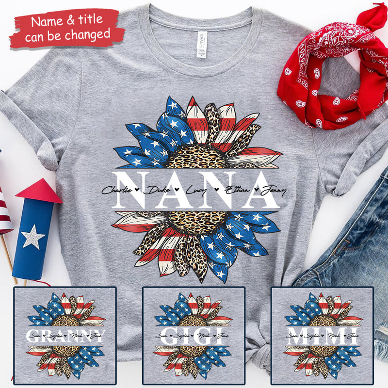 Custom Name Patriotic Leopard Print Couple Gifts - Personalized Apparel