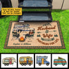 Let's Sit By The Campfire & Watch People - Gift For Camping Couples, Husband Wife, Personalized Decorative Mat