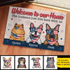 Welcome To Our Home - 4th Of July Funny Personalized Pet Decorative Mat (Cat & Dog)
