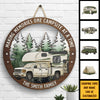 Welcome To Our Campsite, The Best Memories Are Made Camping - Personalized Door Sign