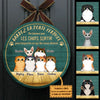 Gardez La Porte Fermée - Plaque De Porte Humoristique De Chien À Personnaliser, Funny Personalized Cat Door Sign French