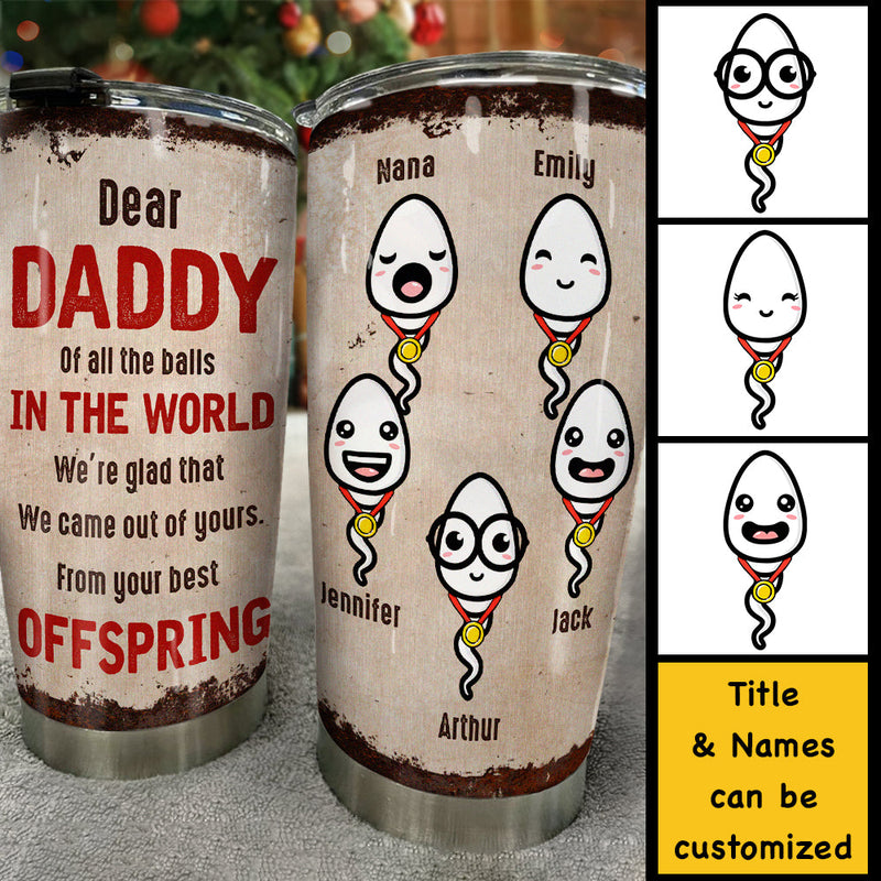 Custom Name Funny Daddy Gifts for Father - Personalized Tumbler