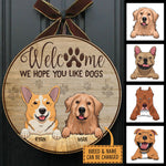 Custom Name Dog Lover Welcome Decor - Personalized Wood Sign