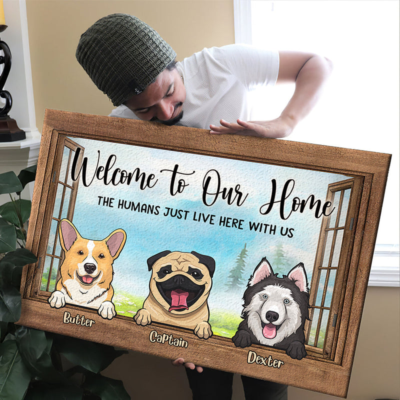 Custom Dog Name Welcome Home Gifts for Dog Lovers - Personalized Canvas