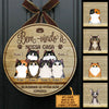 Bem-vindo À Minha Casa - Sinal De Porta De Gato Personalizado E Engraçado, Funny Personalized Cat Door Sign Portuguese