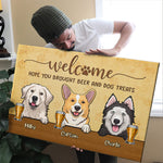 Custom Name Dog Beer Gifts for Dog Lovers - Personalized Canvas