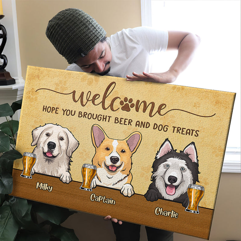Custom Name Dog Beer Gifts for Dog Lovers - Personalized Canvas