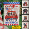 God Bless America - 4th Of July Decoration - Personalized Dog Flag