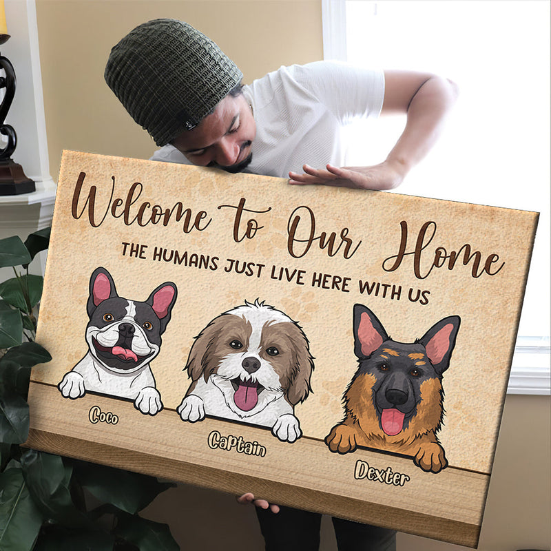 Custom Name Dog Lover Home Decor - Personalized Canvas