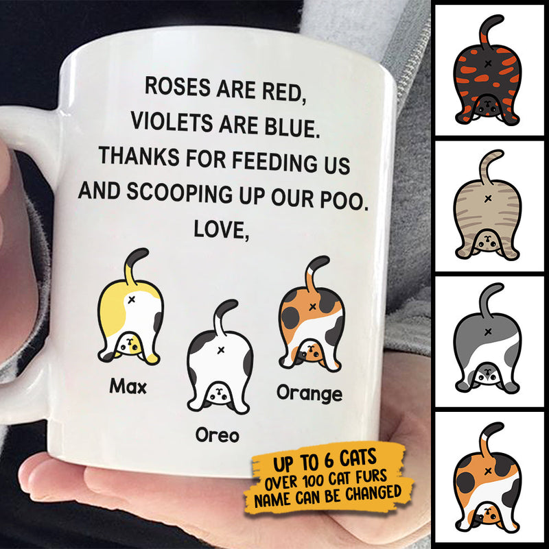 Thanks For Scooping Up Our Poo - Funny Personalized Cat Mug